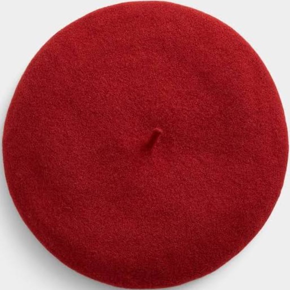 RED BERET wool hat French style - Picture 3 of 4